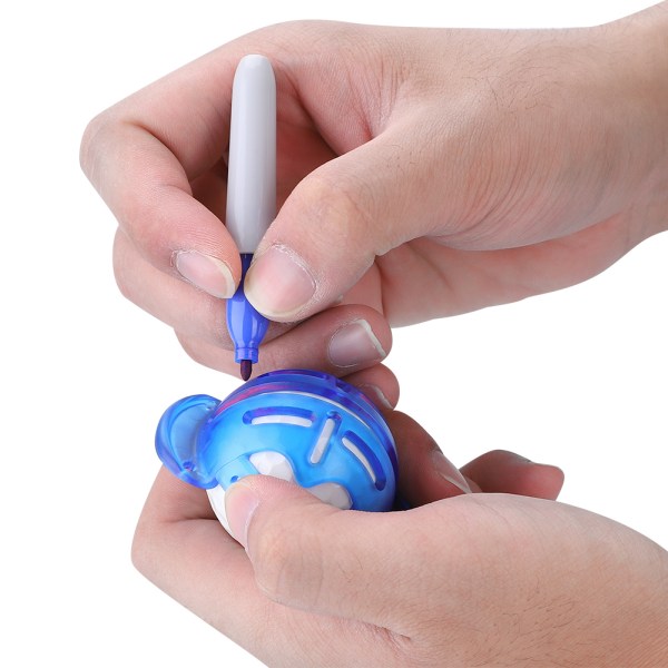 Golfbold Liner Line Marker Tegningsskabelon Justeringsværktøj med pennetilbehør (blå)