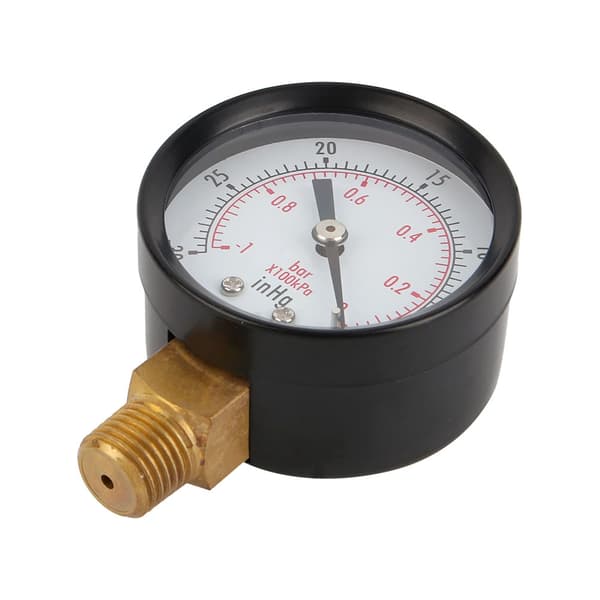 2\" Vakuumtryckmätare för luftkompressor vatten olja gas 1/4\" NPT nedre montering MF