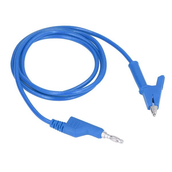 Krokodilleklemme Testledninger Bananplugg Ledning Kabel Fleksibel for Elektrisk Testing J.70035‑1 4mm Blå
