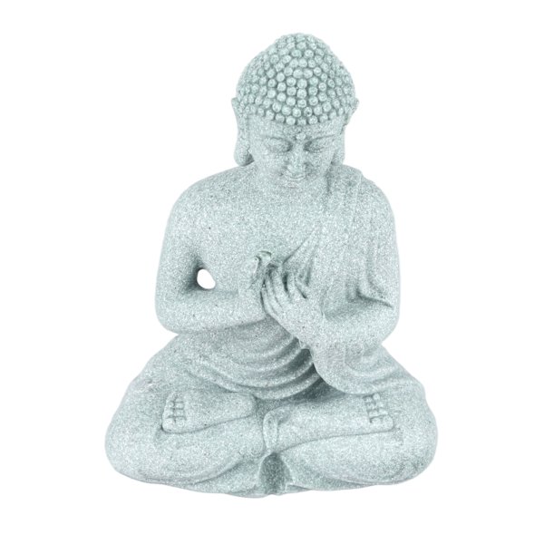 Liten Buddha-dekorasjon Utsøkt håndverk Buddha-pynt i grønn sandstein for bønn Buddha for fisketank