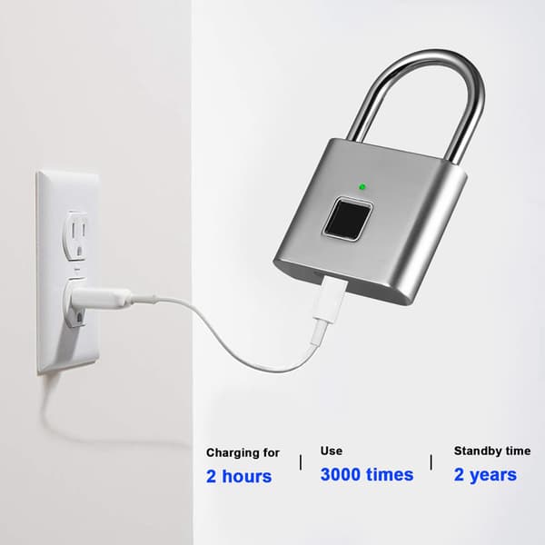 Vanntett USB Fingeravtrykklås med plass til 10 fingeravtrykk