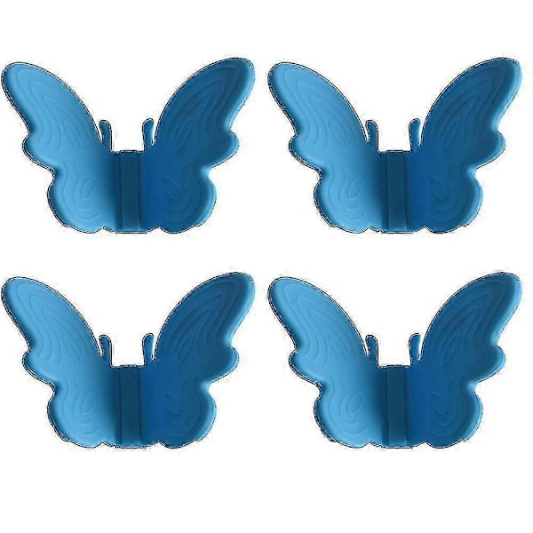Butterfly Mini Silikon Grytevott, Magnetiske Varmebestandige Hansker For Alle Gryter, Ovn, Airfryer For Kjøkken Blå