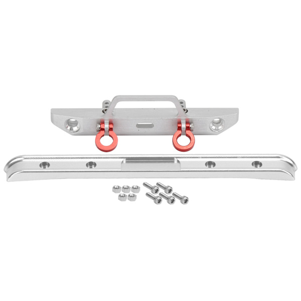 RC-alumiininen etu- ja set Axial SCX24 90081 1/24 RC-auton päivitysosille hopea