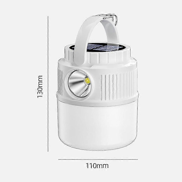 Starlight-usb Ladattava Aurinkoenergia LED Camping Lyhty, Kannettava 4 Tilaa Vedenpitävä Kaksois LED Valonlähde Uusi Monitoiminen Ulkovalaisin Ulkokäyttöön H