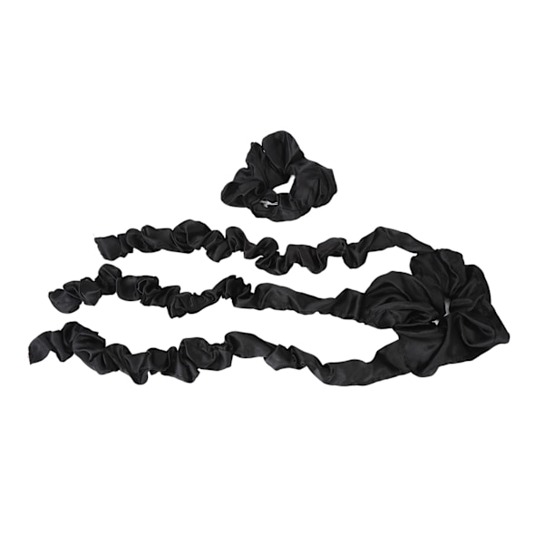 Varmefri hårkrøllemaskine med Scrunchie Varmefri krøllestang pandebånd Sovende hårruller Stylingværktøj Sort