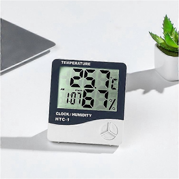 Digital Hygrometer Termometer med Utomhusprob - Stor LCD-skärm - / Omkopplare - Hem/Kontor/Sovrum