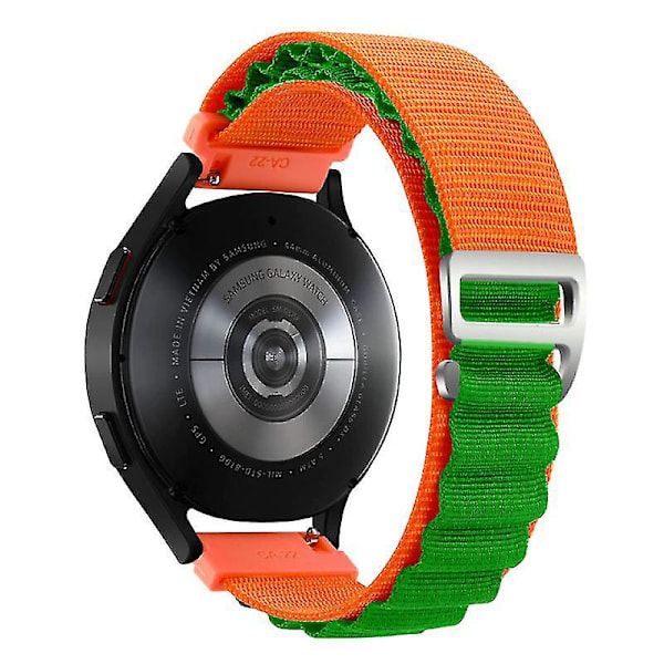 Coros Pace 2 / Coros Apex 42mm 20mm Justerbar Nylon Klokkerem - Oransje & Lime