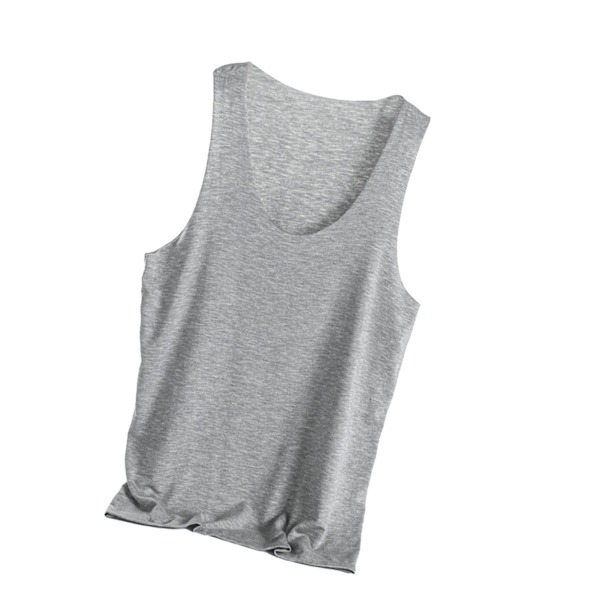 Herr Sleeveless Shirts Sömlös Design Bred Axel Mjuk Andas Stilren Hudvänlig Herr Tank Top för Sport Grå L