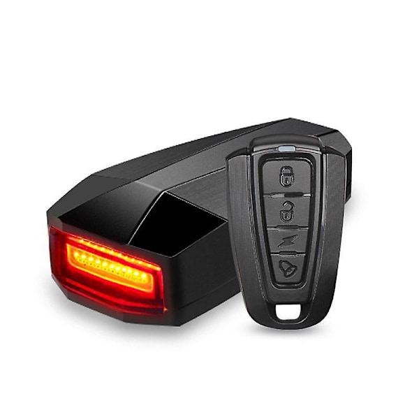 Smart Tyverisikring Sykkelalarm og Oppladbar Sykkelbaklykt med Elektrisk Horn