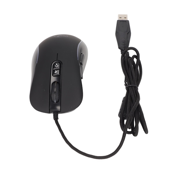 Mekanisk mus 4800DPI Programmerbar høy presisjon Ergonomi ABS Gaming mus med 6 RGB farger for Linux for Windows