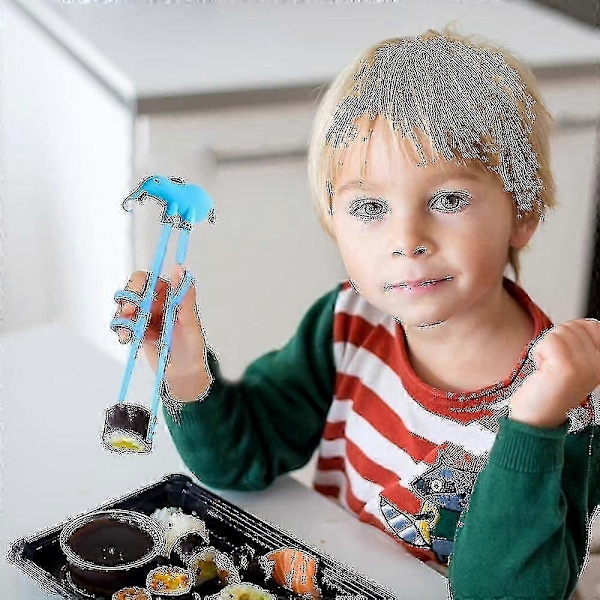 4 stk. Børne Spisepinde, Lærings Spisepinde Hjælper til Børn, Trænings Spisepinde Med Dyr Til Begyndere form1