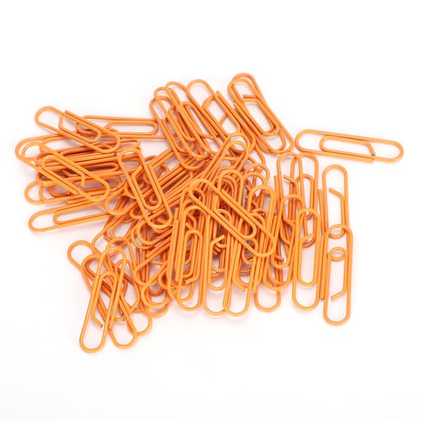 3 æsker papirclips orange små bærbare formede søde nåle til regninger filsortering