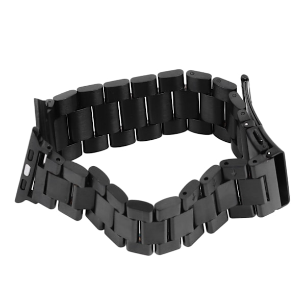 Reserve Watchband i rustfritt stål med justerare for Iwatch 7 42mm 44mm 45mm Svart