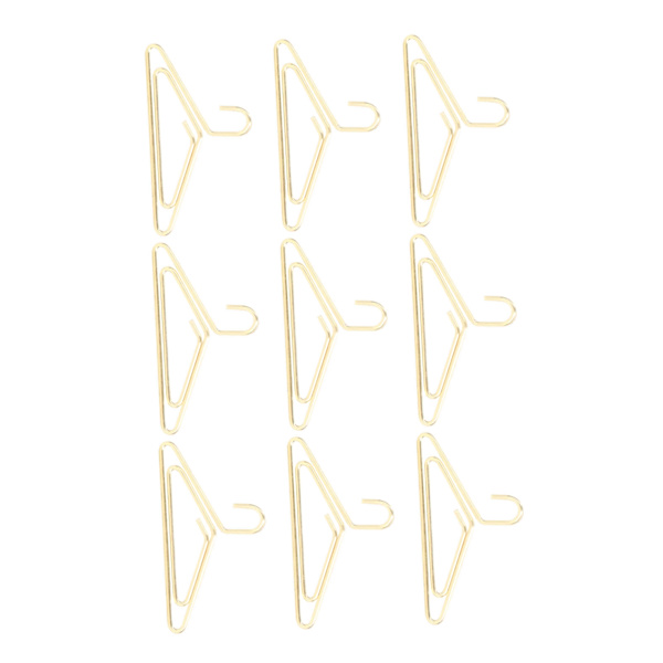 100 stk metalliske papirclips Galvaniseringsproces Gyldne papirclips Anti-rust papirclips Skridsikret til filklassificering Klædehænger