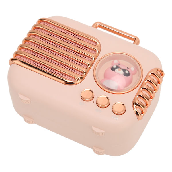 Bluetooth 5.0-högtalare 5W Stereo Support Minneskort Bärbar Trådlös Minihögtalare för MP3 Mobiltelefoner Bärbara datorer Rosa