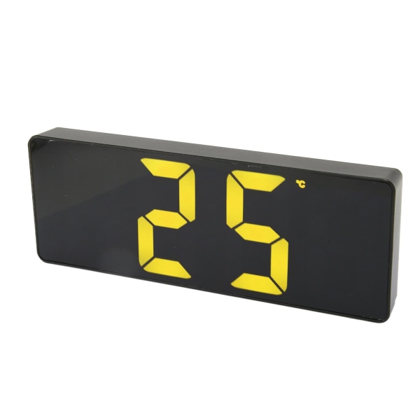 Digital väckarklocka Svart 12/24H temperaturdisplay USB eller batteridriven LED-klocka för kontorssal i sovrum