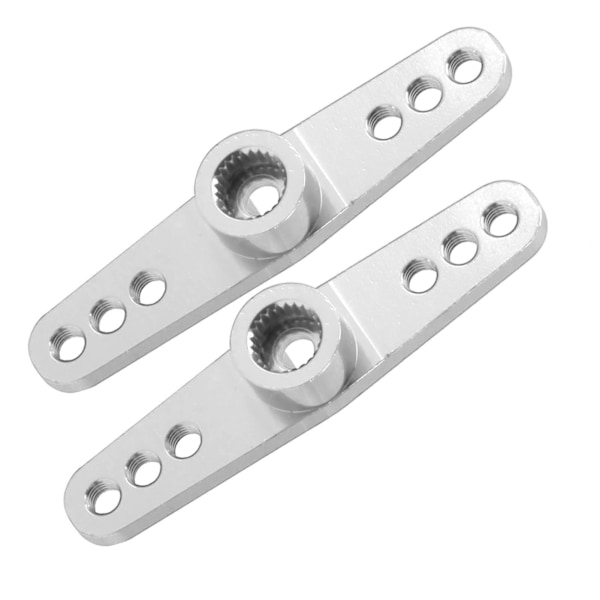 2 kpl 25T alumiiniseos CNC RC ohjaustehoservon varsi Yleiskäyttöinen 1/10 RC-autolle Hopea