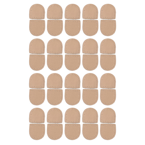 40 STK lynlås prop DIY håndlavet ægte læder multifunktionelle moderigtige lynlås ender Top propper Beige