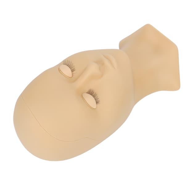 Øyenvippeforlengelse Mannequin Hode Avtakbare Øyelokk Høy Simulering Silikon Vippetrening Øvelseshode Hudfarge