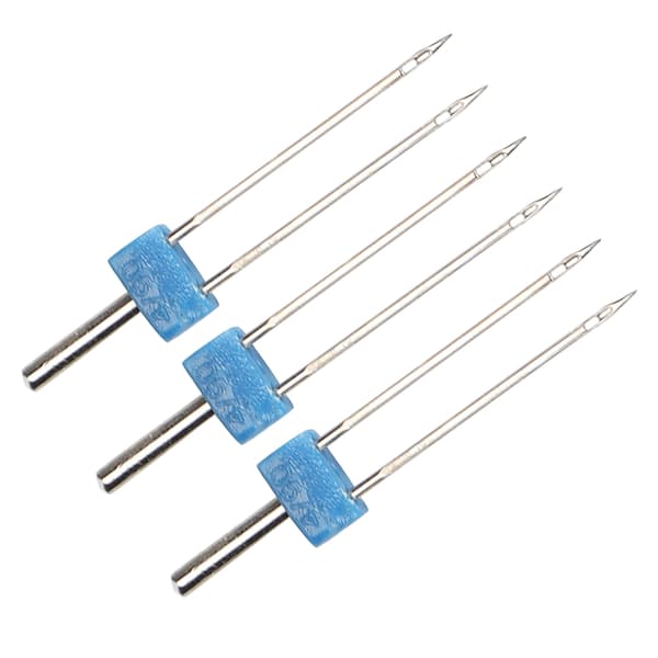 3 stk. dobbeltnåle i rustfrit stål til trådning og hækling af sting, sytilbehør 4mm‑3stk/pose