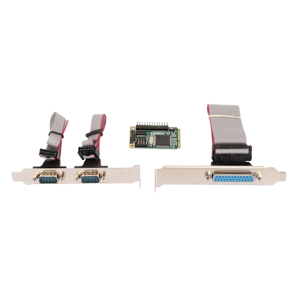 Mini PCIe seriellt parallellt expansionskort 6Gbps PCI Express till skrivare LPT-port 2-portar RS 232 DP9-stiftsadapter för 4U-chassi