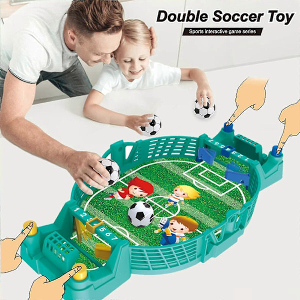 Fotbollsbord Interaktivt Spel Leksaker Tävlingsinriktade Fotbollsspel Present Till Barn Grön Mini Kreativa Barnleksaker 35,8*17,98*7,98 cm Med 2 Bollar