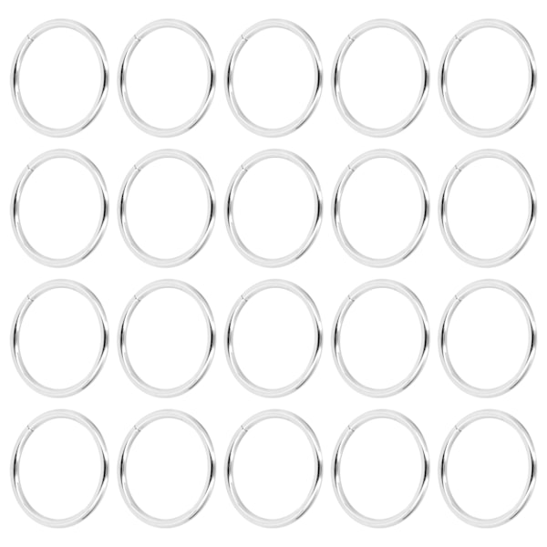 20 st metallringar Hållbara järncirkel O spännen ringar för DIY bälte handväska spänne hårdvara kläder dekoration