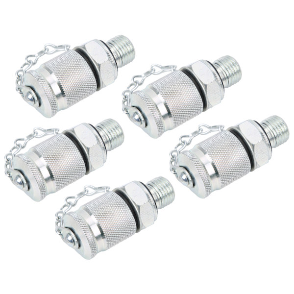 5 stk. hydraulisk testadapter gevindtestkobling stik trykmåling PT/PPTUNF1/2in