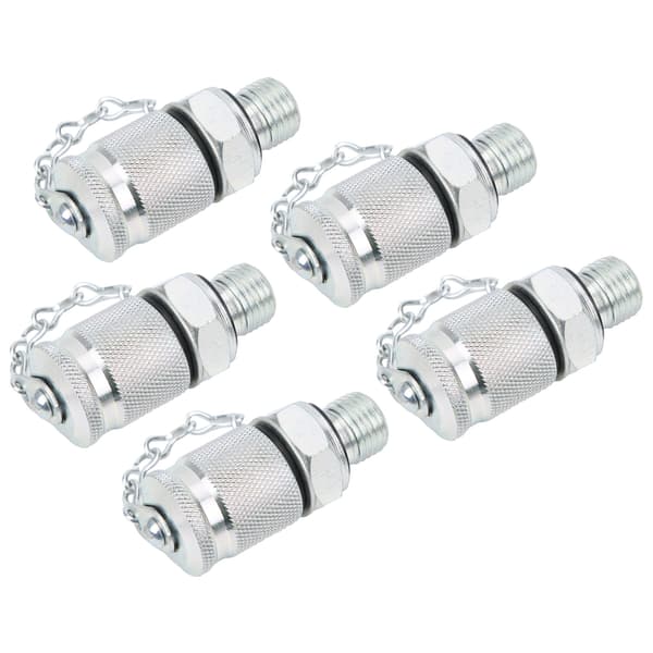 5 stk. hydraulisk testadapter gjenge testkobling koblinger trykkmåling PT/PPTUNF1/2in