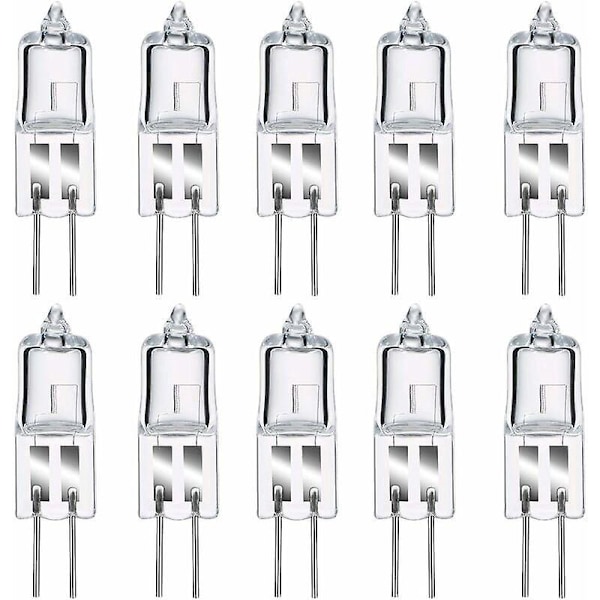 G4 Halogenpærer, G4 Halogen Pin Base Lampe 12V 20W, 2800K Dimbar Varmhvit G4 Klar Kapsel Lampe 20 Pakning