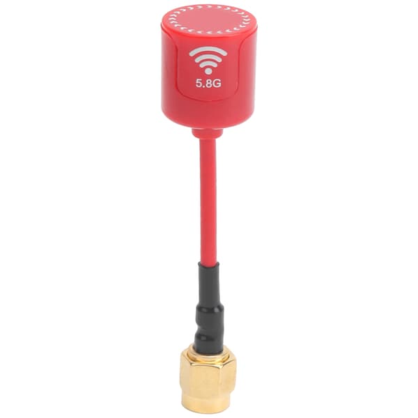 Professionel 5.8GHZ 2.8dbi Antenne Signalforstærkningsantenne Tilbehør til FPV Racing RC Drone (Rød RP-SMA)