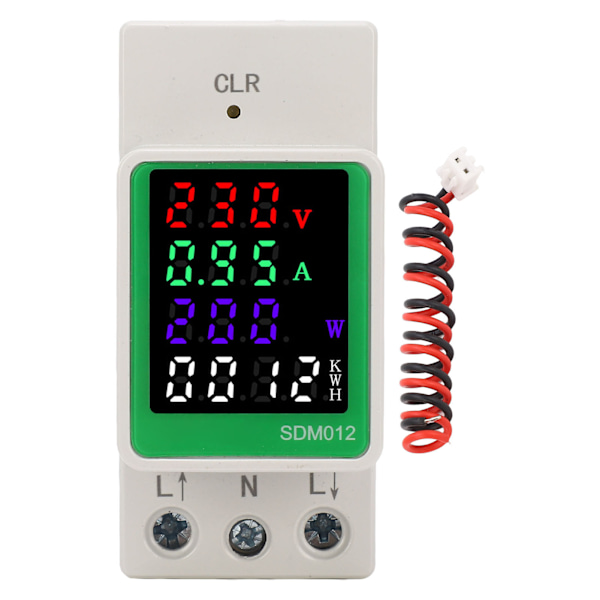LED Digital Färgdisplay Elektricitetsmätare Enfas AC Ström Spänning Frekvens Effektfaktor Mätare AC230V 0-100A RS485 Typ