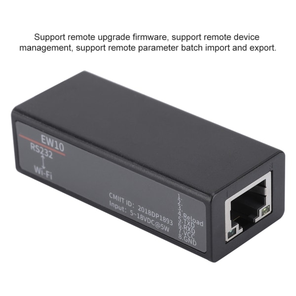 Wifi seriell server ElfinEW10A till Wifi Ethernet RS232 trådlöst nätverk Modbus