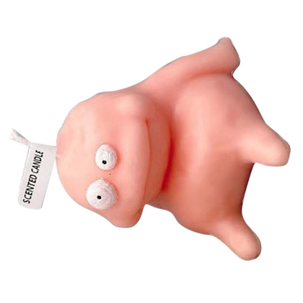 Lermän formad ljus Cartoon doftande ljus Roliga fula söta ljus Souvenirer Tjock rosa