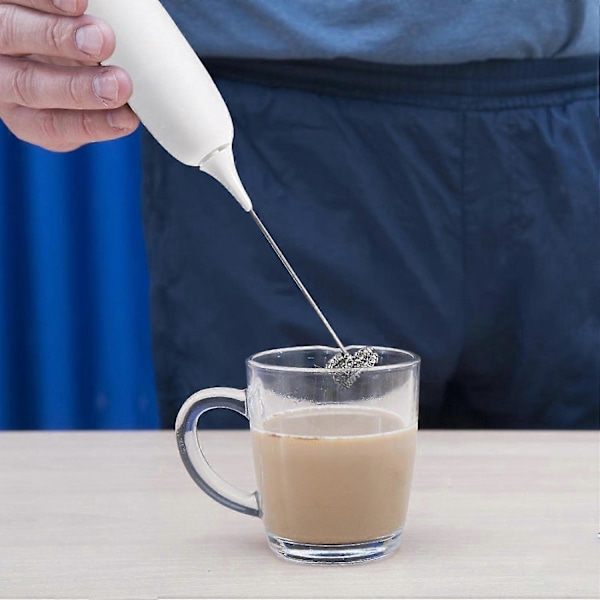 Oppladbar Melkeskummer Håndholdt, Elektrisk Kaffe Visp Drikke Skumblander, Mini Håndrører Bærbar Drikkeblander og Melkeskummerstav