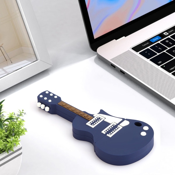 Memory Storage Stick USB Drive Laptop Tillbehör PVC-gitarr formad för Vista / OS X / Linux(32G)