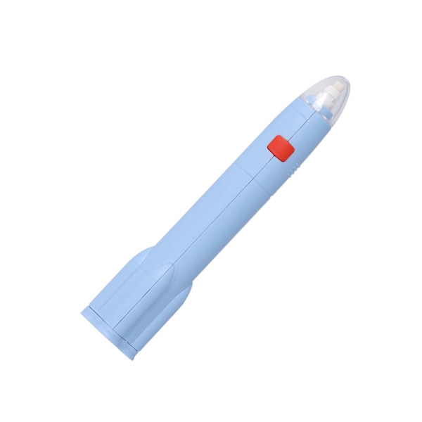Elektrisk viskelæder med lav støj, genopladelig, 2 udskiftelige refills, 2,7x16cm ABS TPR elektrisk blyantsviskelæder til studie, blå