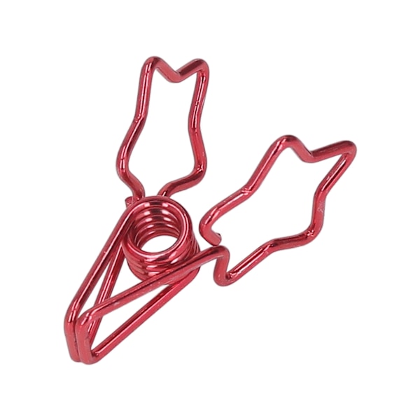 100 stk. Papir Binder Clips Søde Stjerneform Metal Små Binder Papir Clips til Dokumenter Certifikater Billetter Tøj Rød