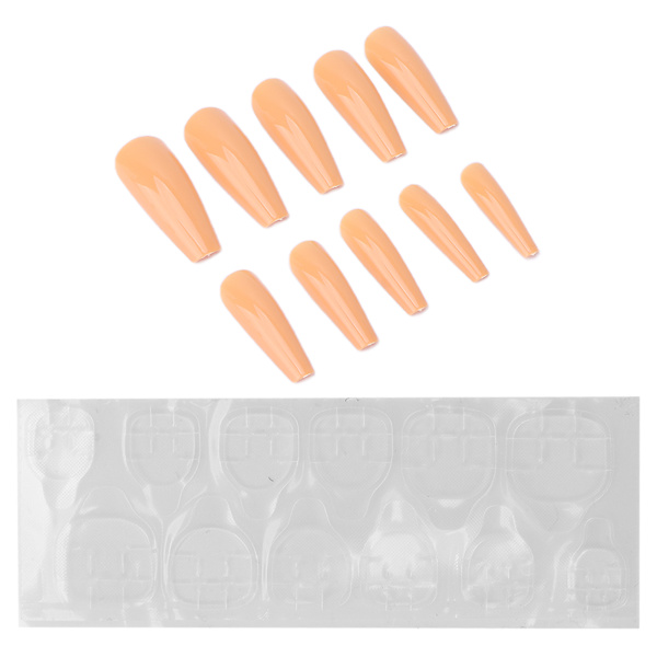 10 stk. rene farve fuld dækning falske negle kvinder piger elegant fashionabel falsk neglespids manicure værktøj N5354-02