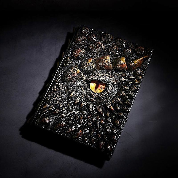A5 Drageøje Notesbog DIY Vintage Resin Cover Notesblok Dagbog Journal