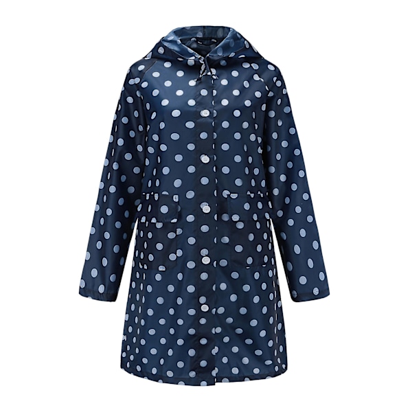 Dame Regnjakke Vandtæt Lang Regnfrakke Hætte Windbreaker Letvægts Regnfrakker Rejse Hætte Trenchcoats XL