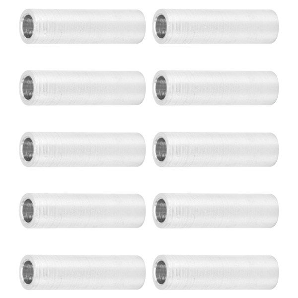 10 stk runde afstandsholdere i aluminiumlegering, gevindløse afstandsholdere, 6 mm udvendig diameter, 22 mm lange