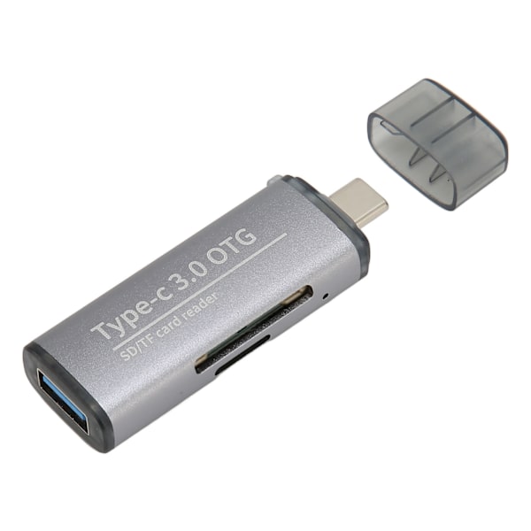 Lagringskortläsare Bärbart stöd Micro Storage Card 2 i 1 USB C 3.1 USB 3.0 minneskortläsare med 2 kontakter