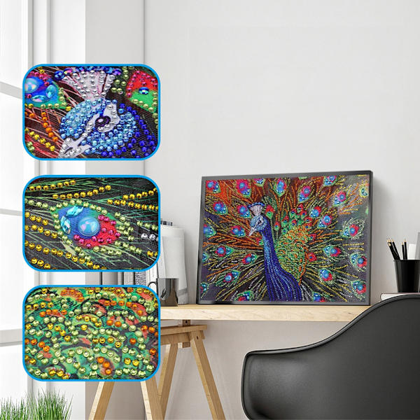 Peacock Diamond Painting Hand Craft DIY Resin Peafowl Embroidery Painting Kit