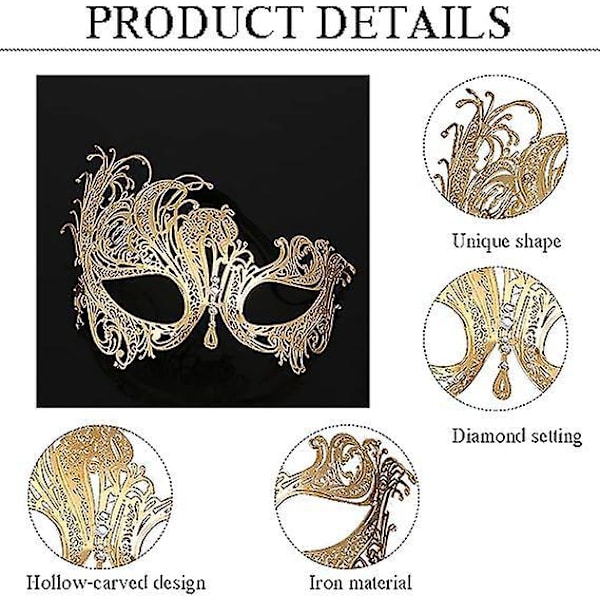 Elegant Silver Phoenix Venetian Mask för Maskerad, Perfekt för Bal, Fester och Karnevaler