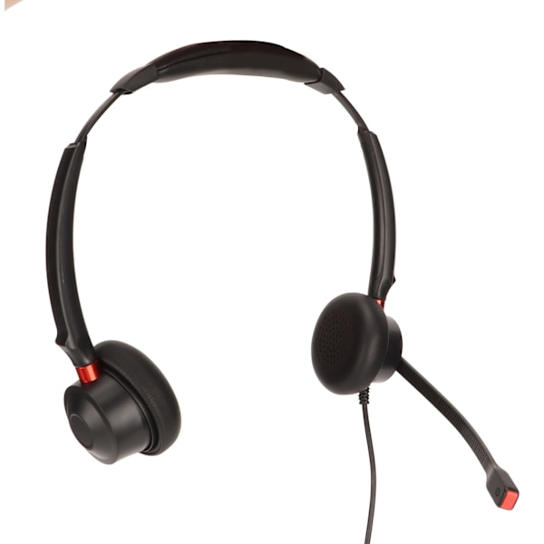 Kontorsheadset Dubbla Öron ENC Aktiv Brusreducering Volymjusterbar Mute-kontroll USB-kontakt Telefonheadset
