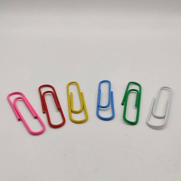 Färgglada Pappersklipp Set 980st Medium och Jumbo 2 Tum Hållbara Rostfria Belagda Klipp Perfekta för Kontor Skola Dokumentorganisation