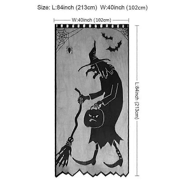 Heksedørgardin til at øge Halloween-dekorationsstemningen