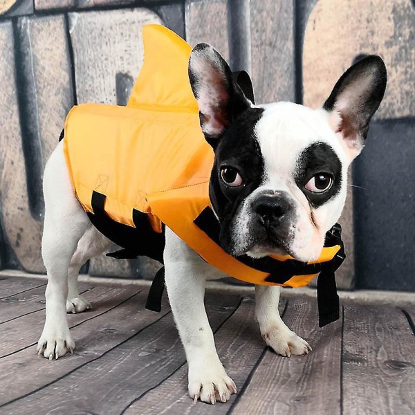 Summer Shark Pet Flytväst för hundar - Hundbadkläder, Pets Swimming Orange