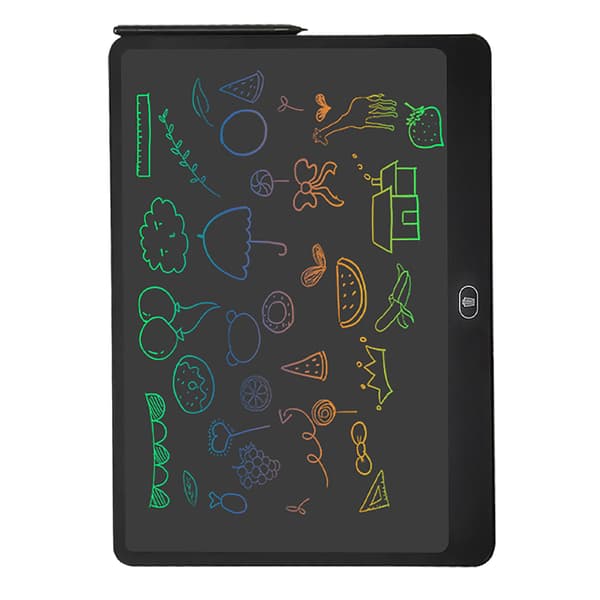 16 tommer elektronisk LCD-skriveplade Farverig tegne-doodle-plade-tablet til udendørs rejser sort